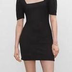 Club Monaco  Ribbed Puff Sleeves Square Neck Mini Dress Size XS Photo 0