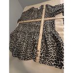 H&M Floral Dress Women’s M Animal Print Round Neck Balloon Sleeves Keyhole Back Photo 7