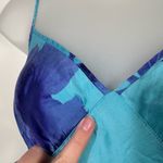 Victoria's Secret Vintage Y2K Silk Blue Purple Floral Tropical Cutout Mini Dress Photo 8