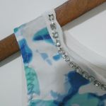 Jennifer Lopez  M Blue White Floral Tank Top Photo 3