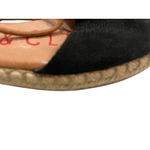 Musse & Cloud Suede Size 8 Lace Up Ankle Espadrille Sandals Black Resort Photo 6