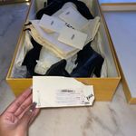 Fendi Black Perforated Leather Mesh Thigh-High Boots Photo 13