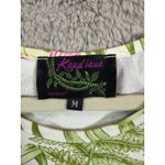 Kaudiana Hawaii Tropical Orchid Leaf Print Sleeveless Tank Top Women's M Rare White Size M Photo 1