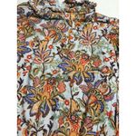 Tahari  Floral Print Mock Neck Puff Sleeve Peplum Blouse M M Photo 1