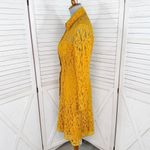 Nanette Lepore  Lace Fit Flare Shirt Dress Dark Yellow 6 Photo 2