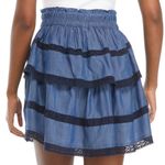 Crown & Ivy  size large tiered silhouette skirt elastic waistband unlined Photo 2