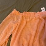 EXPRESS Peach Paisley Print Off The Shoulder Blouse X-Large Photo 5