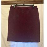 Eileen Fisher Skirt Womens Size Medium Purple Knit Midi Silk Cotton Blend Pencil Photo 0