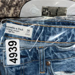 Abercrombie & Fitch  Denim 30 Short Blue Wash Vintage Straight High Rise Jeans Photo 9