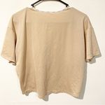 Nike Women's Medium Air Beige White Short Sleeve Running Crop Top CJ1870-287 Photo 4