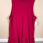 Ophelia Roe NWT  Women’s Mock Neck Fuchsia Pink Tiered Sleeveless Dress Photo 0
