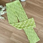 Lime Green Plisse Pants Photo 0
