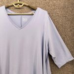 Denim And Co Womens Tunic Shirt Size 3X Oversized Loose Comfy Breathable Classic Blue Photo 2