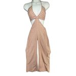 Sur La Cote Belinda Jumpsuit Womens XS Pink Soleil Geometric Halter Boho Beach Photo 2
