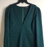 Lulus dark emerald green body-con long sleeve dress size large ladies NWT Photo 2