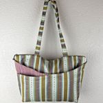 Maruca Womens Striped Tapestry Fabric Shoulder Tote Bag Purse Outside Pockets Photo 0