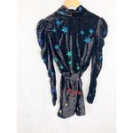 Rococo Sand Velvet Star sequin faux wrap star dress Black Size XS Photo 8