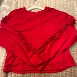Soprano  red cropped blouse with ruffle detail Photo 1