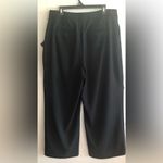 Ava & Viv  Womens Dress Pants Size 16 Black Wide Leg Side Pockets Zip Front New Photo 5