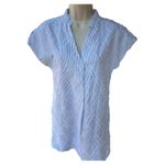 THML Mohair Pinstriped V-Neck Short Sleeve Mini Dress Size XS Photo 2