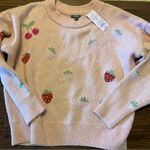 Wild Fable Womens Pink strawberry cherry Pattern Sweater Photo 0