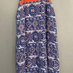 THML  Small Dress Blue coral Paisley sleeveless Pullover Orange Photo 0