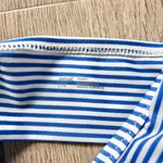 Aerie Longline Blue & White Striped Ruffle Swim Bikini Top Size L NWT Photo 5