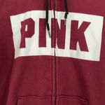 PINK - Victoria's Secret Pink by Victoria’s Secret hooded‎ sweatshirt full zip in maroon hoodie Medium Photo 4