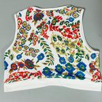 Cider White Floral Flowers Tank Crop Top Shirt Blouse Size M 🌷 Photo 2