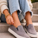 Prada  Suede Slip-On Sneakers Gray Women’s EU 38.5 US 7 Photo 0