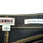 Guess  40th Anniversary Black Wash Button Fly High Rise Skinny Jeans size 25 Photo 1