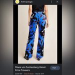 Diane Von Furstenberg  Velvet Erica Trousers Size 6 Photo 1