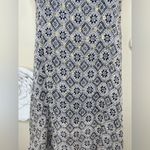 Lavender Brown NTM: , Black & Cream Print with Gold Threads Mini Dress Sz L Photo 4