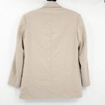 ZARA Womens Oversized Double Breasted Boyfriend Blazer Size XS Beige Career Chic Photo 7