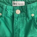 ZARA Wide Leg Green Jeans Photo 1