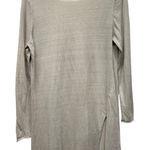 Eileen Fisher Knit Tunic Top Linen Nylon Women Sz L Lagenlook Long Sleeve Beige Photo 0