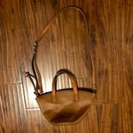 Street Level , Brown Small Trapeze Crossbody Tote or Purse Photo 5