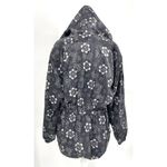 Vintage Nils Skiwear womens black Floral Graphic hooded ski jacket Size 10 Black Photo 1