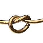 Original Knot Bracelet Cuff Gold Tone Stainless Steel C Initial NWOT Photo 1