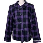 kim rogers  career purple black button jacket sz 14 Photo 0