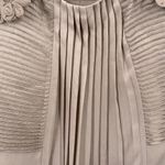 Stella McCartney Champagne Pleated Silk Lace Rhinestone Slip Dress Size 36 AS IS Photo 3