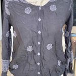 Johnny Was Womens Blouse XS Boho Bohemian Embroidered Festival Music Concert Photo 7
