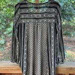 Free People  Feather In The Wind Tunic Top Black Beaded Size XS Photo 1