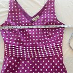 Amanda Smith  Vivid Purple Midi Dress with White Dots Photo 4