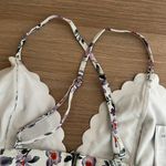 H&M NWOT Floral Print Scalloped Edge Bikini Swimsuit Top Adjustable Straps Cute Photo 7