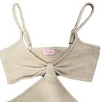 Pink Lily  Cutout Bodycon midi crem dress size small Photo 10