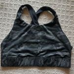 Fabletics Womens XL Black Camo Racerback Sports Bra No Padding Yoga Gym Workout Photo 0