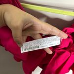 ZARA  Hot Pink Ribbed knit Poplin Ruffle Bodysuit Sz S Photo 5