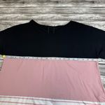 SheIn  Curve Women's Casual T Tee Shirt Colorblock Black White Baby Pink 1XL Lace Photo 6