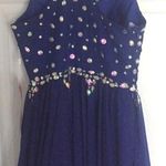 Navy Blue Homecoming Dress Size 6 Photo 1